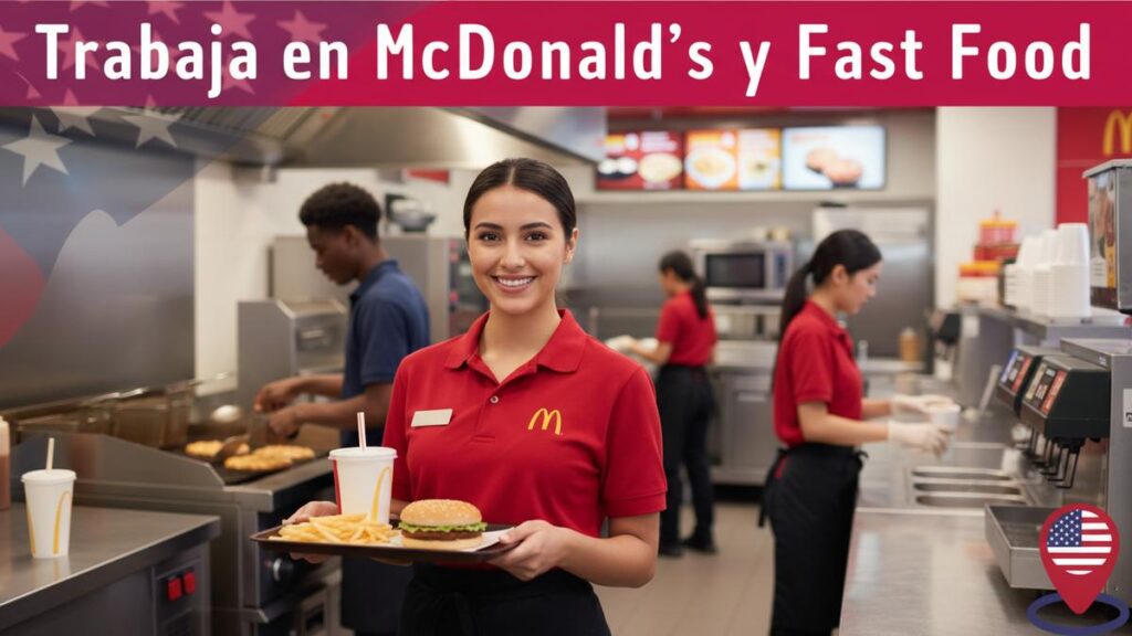 Trabaja en McDonald’s y Fast Food